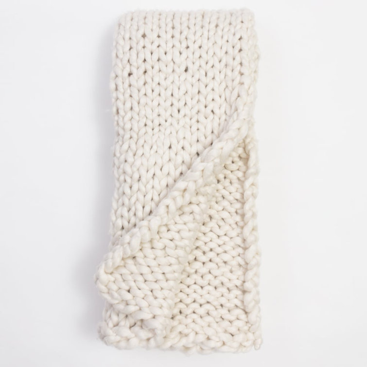 Birch Lane™ Armstead Chunky Knit Throw Blanket Wayfair